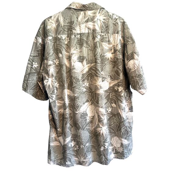 Pierre Cardin Hawaiian Button Down XL Top - Picture 3 of 4